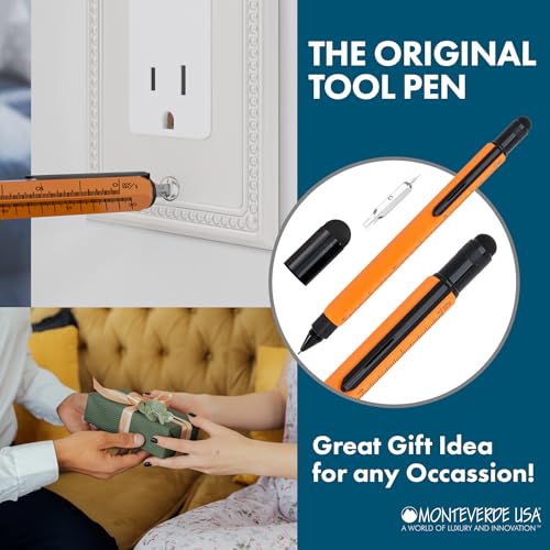 Monteverde USA 9-in-1 Tool Mechanical Pencil in Orange – Multifunctional Pencil with Stylus, Screwdrivers, Ruler, and Eraser – Exclusive Collection Ideal Gift for DIY Enthusiasts - Image 5