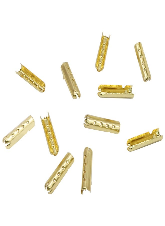 verkelly 30 Pieces Metal Aglets for Shoelaces Repair, DIY Shoelaces Repair Shoe Lace Tips Head, Replacement Tips for Canvas Sneakers(Gold) - Image 3