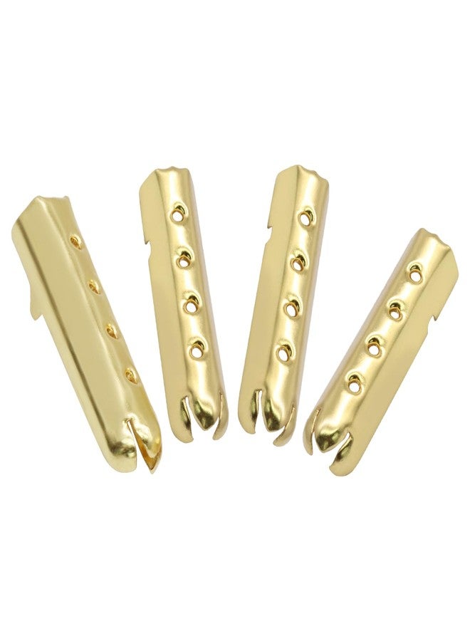 verkelly 30 Pieces Metal Aglets for Shoelaces Repair, DIY Shoelaces Repair Shoe Lace Tips Head, Replacement Tips for Canvas Sneakers(Gold) - Image 4