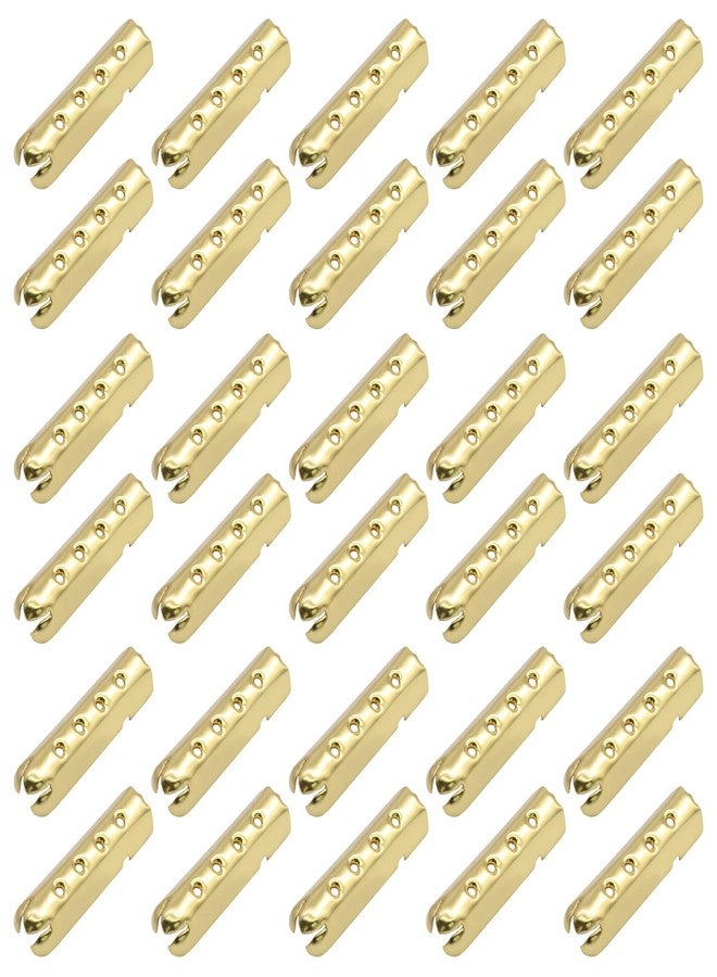 verkelly 30 Pieces Metal Aglets for Shoelaces Repair, DIY Shoelaces Repair Shoe Lace Tips Head, Replacement Tips for Canvas Sneakers(Gold) - Image 1