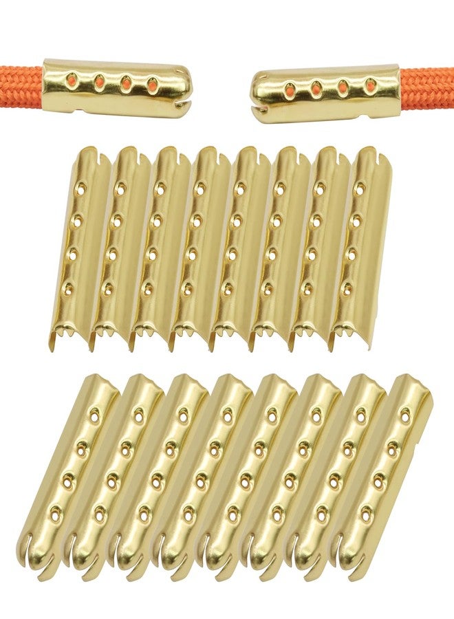 verkelly 30 Pieces Metal Aglets for Shoelaces Repair, DIY Shoelaces Repair Shoe Lace Tips Head, Replacement Tips for Canvas Sneakers(Gold) - Image 5