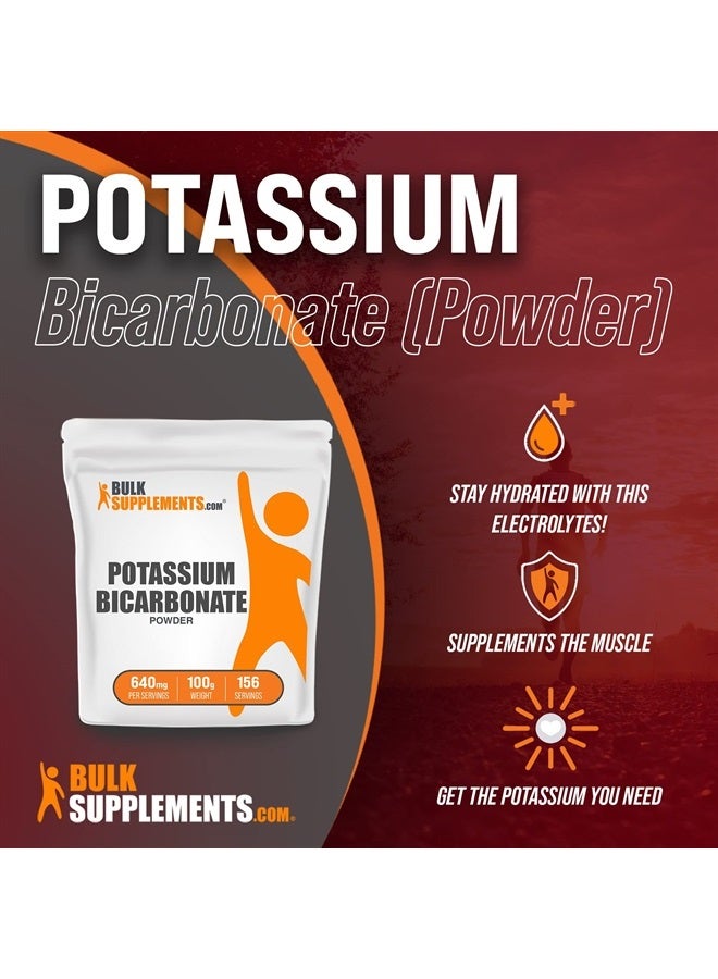 BulkSupplements.com Potassium Bicarbonate Powder - Potassium Supplement Powder - Potassium Bicarbonate Food Grade - Potassium Supplement - 640mg (250mg Potassium) per Serving (100 Grams - 3.5 oz) - Image 3