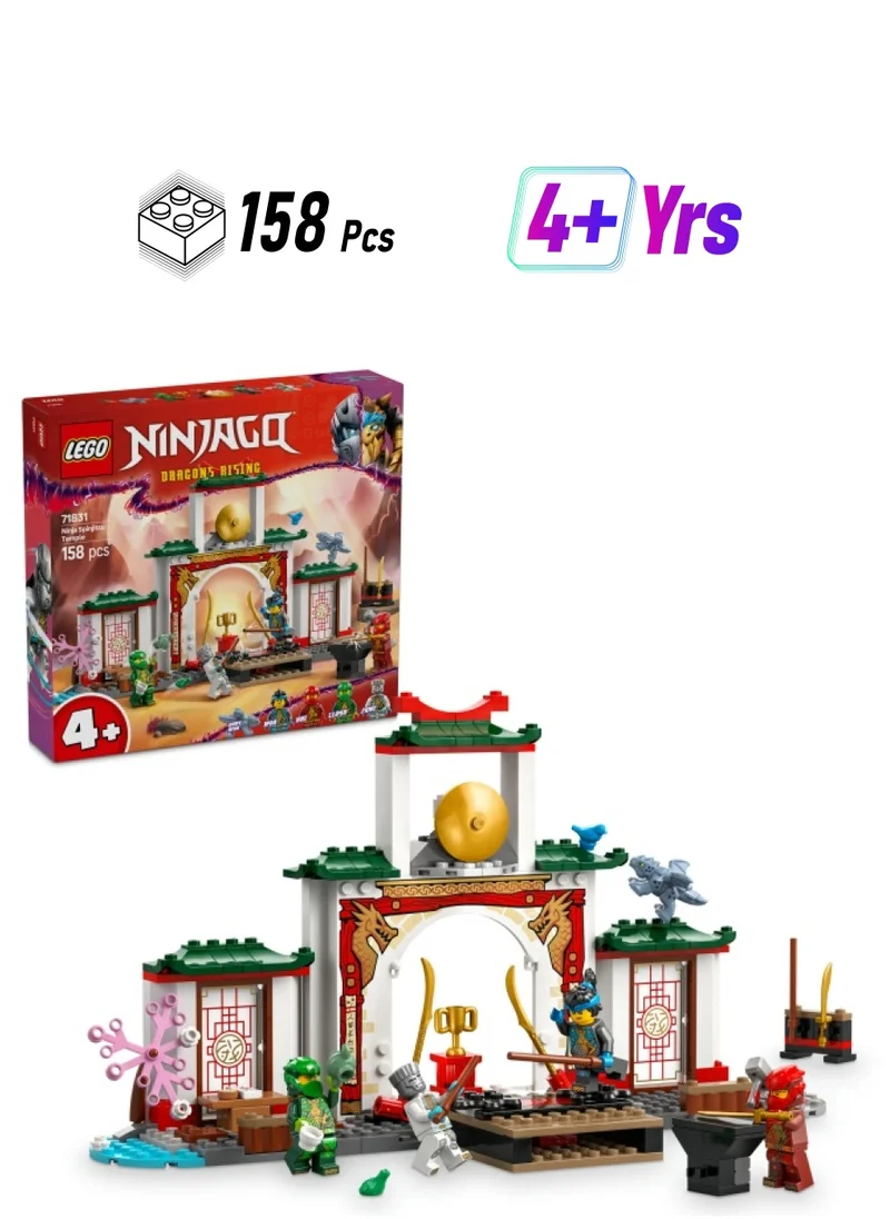 ليغو NINJAGO Ninja Spinjitzu Temple - Toy Playset with 4 Minifigures & a Dragon Figure, Building Set Incluse a Treehouse and Weapon Accessories - Birthday Gift for 4+ Year Old Boys & Girls 71831 (158 pieces)
