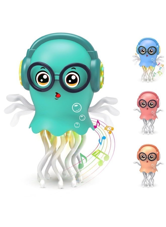 Electric Crawling Jellyfish Toy with Lights and Sounds, Interactive Bump & Go Obstacle Avoidance Jelllydancer for Kids - Image 1