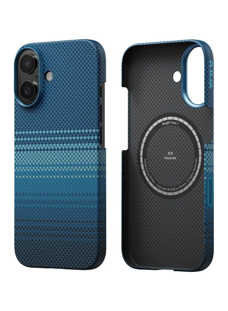 pitaka for iPhone 17 Case 6.3" with Camera Control Button, Compatible with MagSafe, Ultra-Slim Case with Caseless Touch Feeling, 1500D Aramid Fiber Woven, Moonrise - Image 1