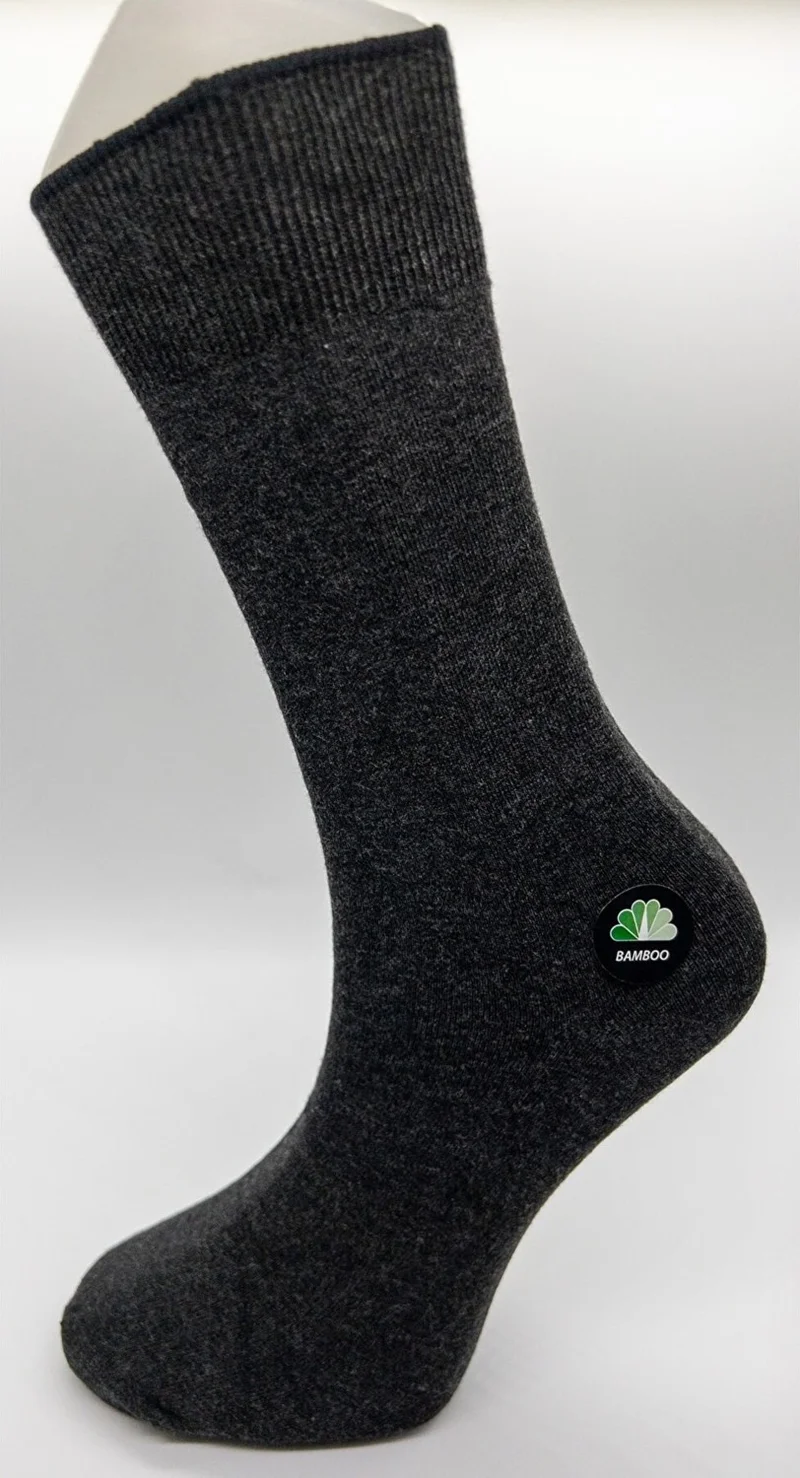 Ciho Socks Premium 6 Pairs Bamboo Seamless Black-Dark Navy Blue-Smoked Men's Sock Socks