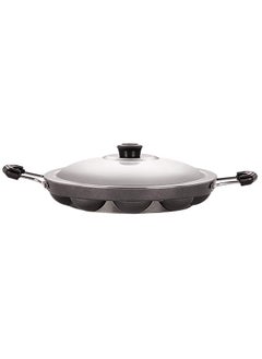 Nirlon Nirlon Non Stick Appam Patram with Steel Lid 12 Cavity 
