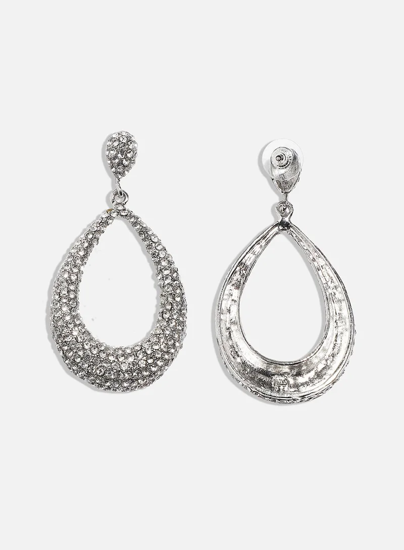 SOHI Hollow Pear Artificial Drop Earring Jewellery