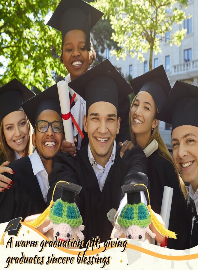 Geelin Graduation Positive Crochet Animals Gifts Set Grad Emotional Crochet Dolls with Positive Messages Graduation Stuffed Animal of 2025 Grad Gifts for High School College(Turtle) - Image 5
