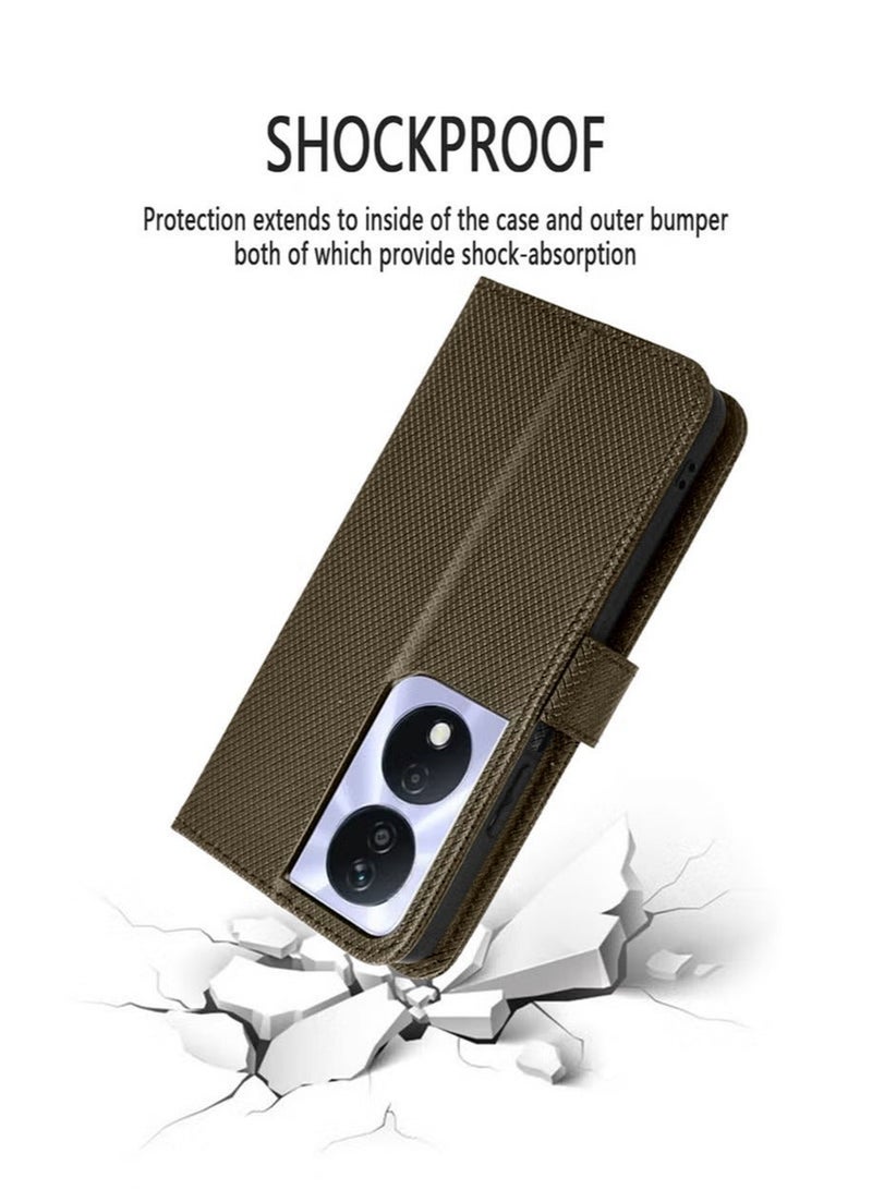 X-level Case Cover for Honor X7b With Full Body Camera Len Protector PU Leather Wallet Card Holder Shockproof Protective Back Cover With Release Hand Phone Daily Video Kickstand - Image 4