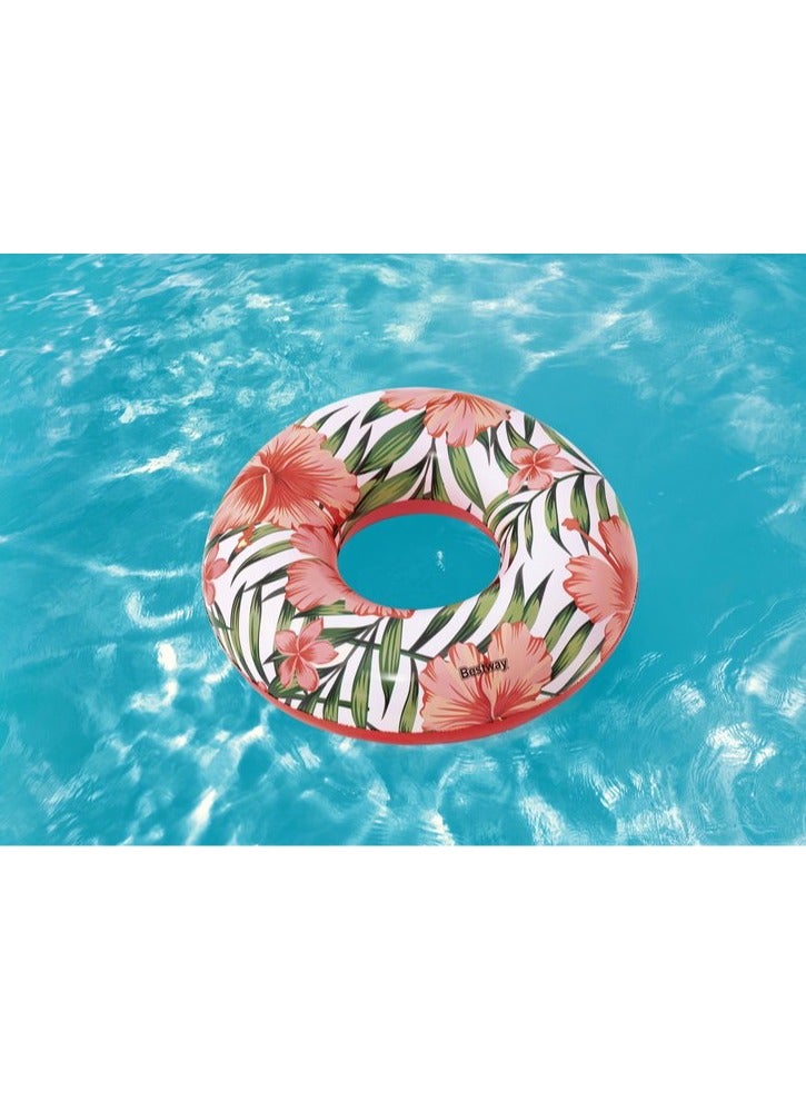 Bestway® Φ47"/Φ1.19m Tropical Palms Swim Tube 26-36237-PINK - Image 2