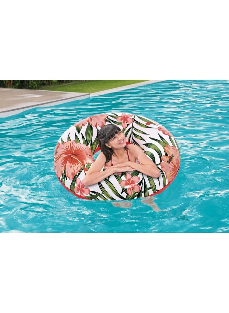 Bestway® Φ47"/Φ1.19m Tropical Palms Swim Tube 26-36237-PINK - Image 5