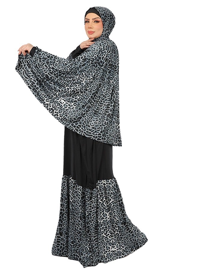 زمرد ثوب صلاة چيرسيه سعودي عملي مع غطاء الرأس من زمرد فاشون  - Image 2