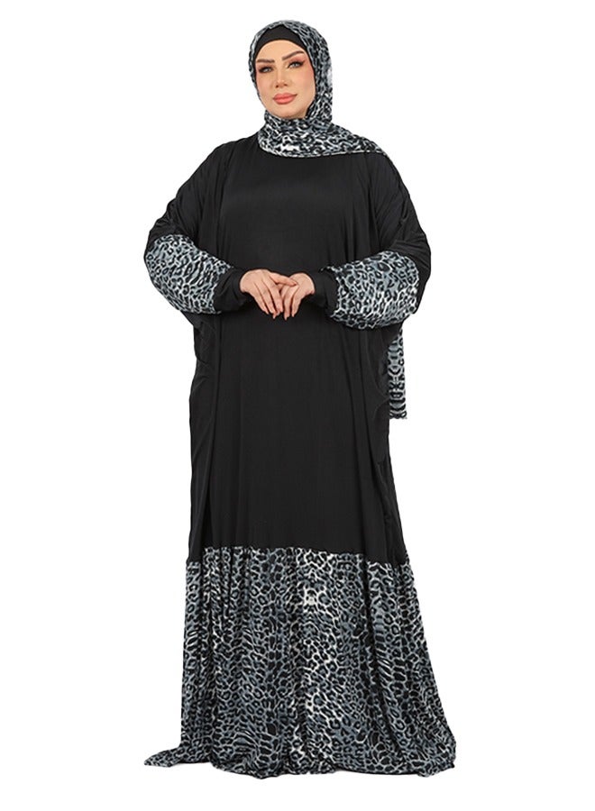 زمرد ثوب صلاة چيرسيه سعودي عملي مع غطاء الرأس من زمرد فاشون  - Image 3