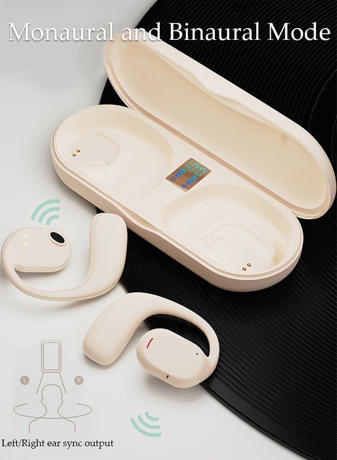 DUNISO Wireless Headphones Bluetooth Ear Clip Noise-cancelling Earphones with Wireless Charging Case Digital Display Bluetooth 5.3 Waterproof for Running Sport Gym - Image 5