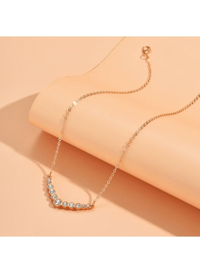 Goolsky 14K Golden Plated Rhinestone V-Necklace - Elegant Sparkling Design with Dangling Crystals, Perfect for Daily & Party Wear, Everyday Jewelry|Vnecklace|Dangling Crystal Necklace - Image 4