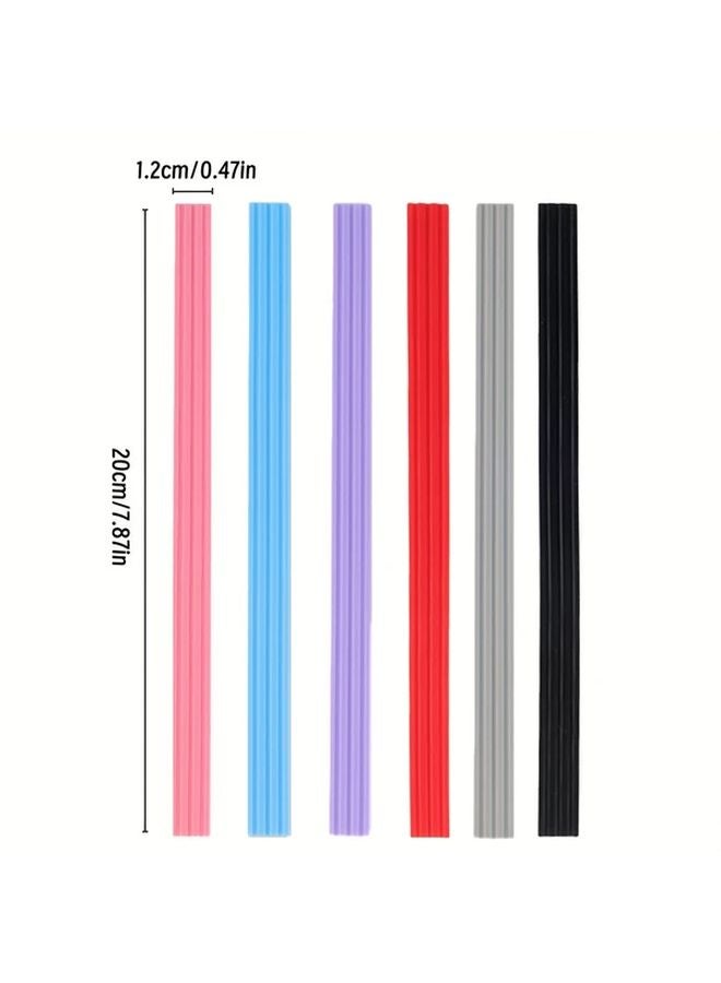 شرائط السيليكون الوردية لعجلات الأمتعة 4 قطع، أكمام صامتة ذاتية اللصق، بديل عالمي - Image 3