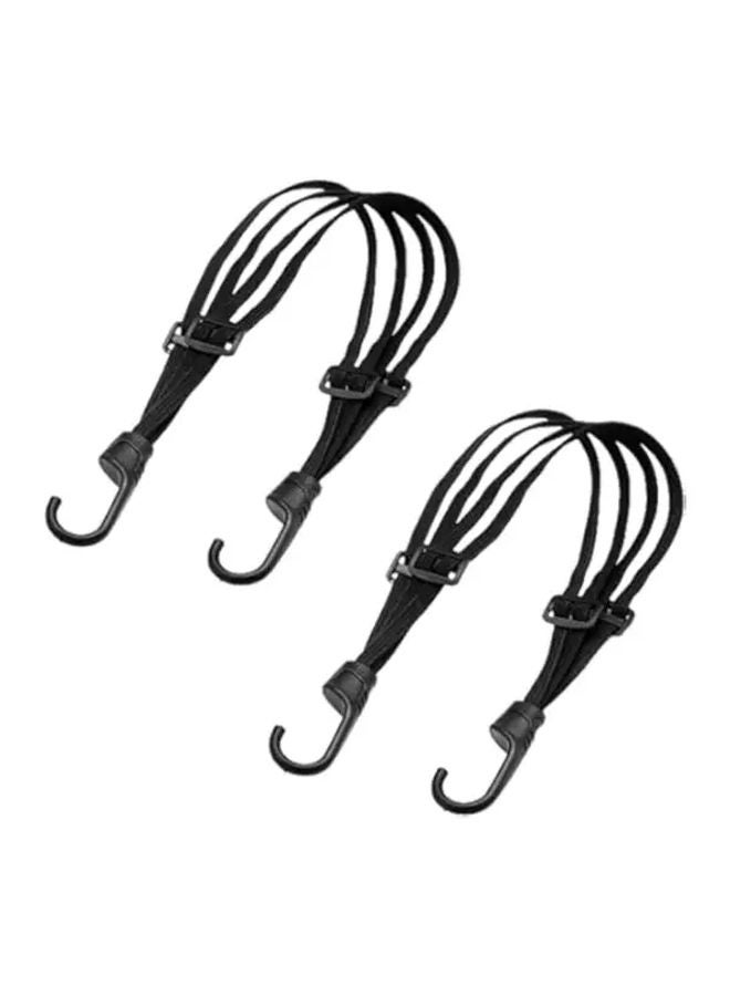 2pcs Black 60cm Elastic Binding Rope Motorcycle Bicycle Helmet Strap Secure Fastening - Image 4