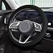 Tecledsn Car Steering Wheel Cover Universal 14515 Inch Beige Leather Steering Wheel Wrap with Better Sport Grip for Men Women AntiSlip Breathable Car Interior Accessories for Most Vehicles Black2 - Image 2