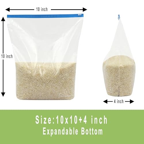 TRILLIUM Multipurpose Slider Storage Bags | 15 Medium Bags | Reusable and Reclosable | Material Plastic | 100 micron thick Leak- Proof | Food Grade | Microwave Safe (Medium-15) Ziplock bags - Image 3