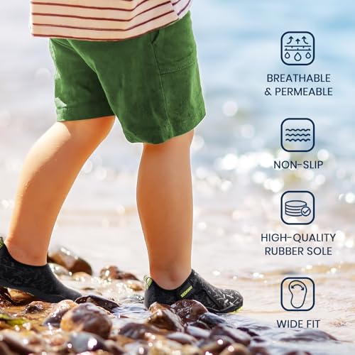 SEEKWAY Barefoot Water Shoes for Kids - Wide Toe Box and Quick-Dry Sand Shoes Toddler for Hiking Swim Beach Pool Kayak Sport Accessories, Camping Essentials Non-Slip for Boys Girls Sizes - Image 5