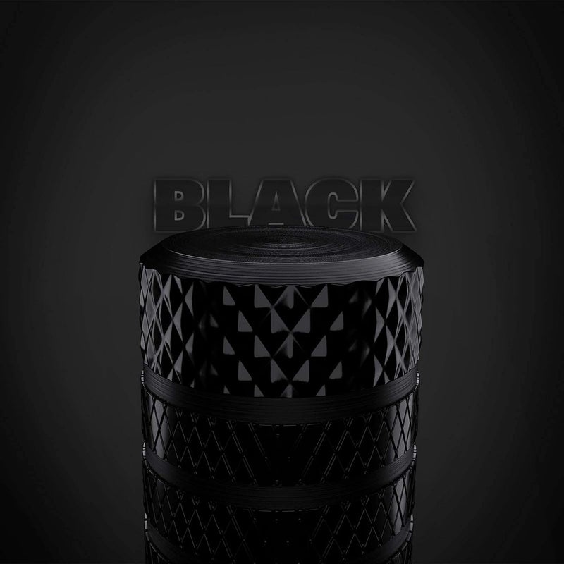 CKAuto أغطية صمامات الإطارات، سوداء، 4 قطع/عبوة، مجموعة أغطية صمامات الإطارات من الألمنيوم المؤكسد، مقاومة للتآكل، أغطية صمامات عالمية للسيارات والشاحنات والدراجات النارية وسيارات الدفع الرباعي والدراجات - Image 2