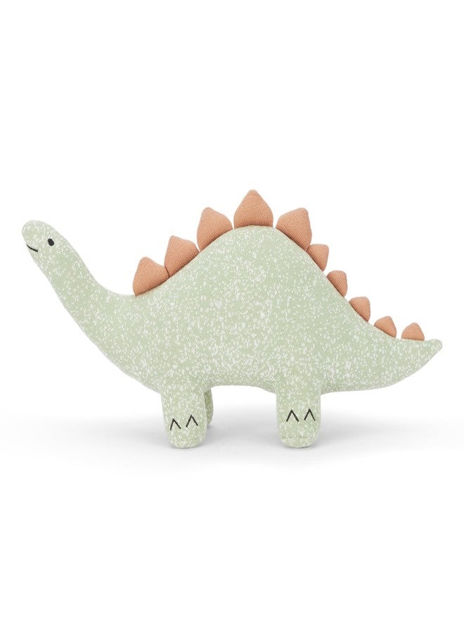 Haus & Kinder Knitted Dinosaur Soft Toy - 100% Cotton Cover Toy Gift for Kids, Soft Toys for Girls & Soft Toys for Boys, Toddler Toys, Toys for New Born Baby Boy and Girls, Mint-Natural, 10X25 CM, 1Pc - Image 2