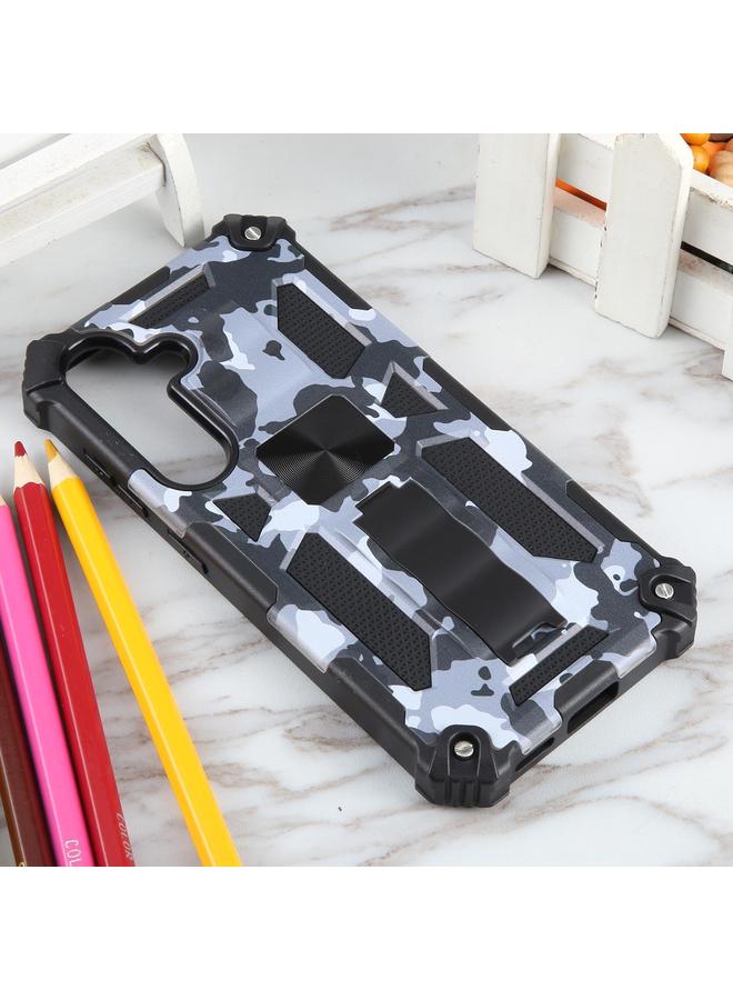 S-TOP Case For Samsung Galaxy S25+ 5G Camouflage Armor Kickstand TPU Hybrid PC Magnetic Phone Case - Image 2
