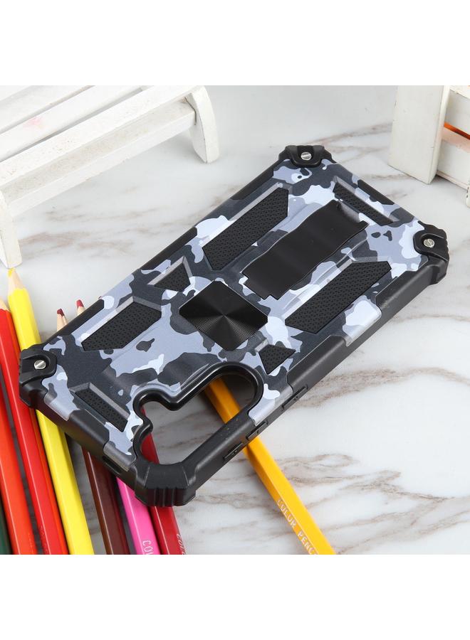 S-TOP Case For Samsung Galaxy S25+ 5G Camouflage Armor Kickstand TPU Hybrid PC Magnetic Phone Case - Image 4