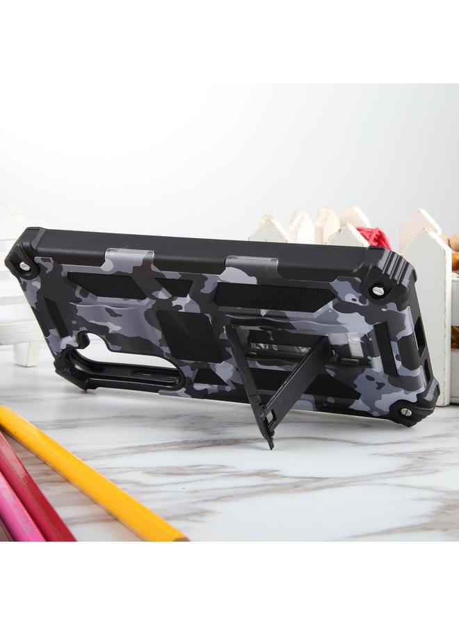 S-TOP Case For Samsung Galaxy S25+ 5G Camouflage Armor Kickstand TPU Hybrid PC Magnetic Phone Case - Image 5