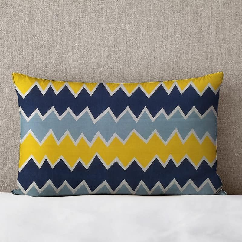 BSB بي إس بي هوم طقم ملاية سرير مزدوجة فاخرة مع 2 غطاء وسادة - 160 TC ميكروفايبر فائق النعومة - قابلة للتنفس وخالية من التجاعيد - 3 قطع | أصفر وأزرق - Image 5