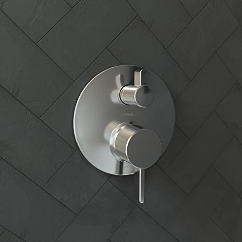 hansgrohe Ecostat Modern Pressure Balance Shower Valve Trim with Diverter in Chrome, 04447000 - Image 2