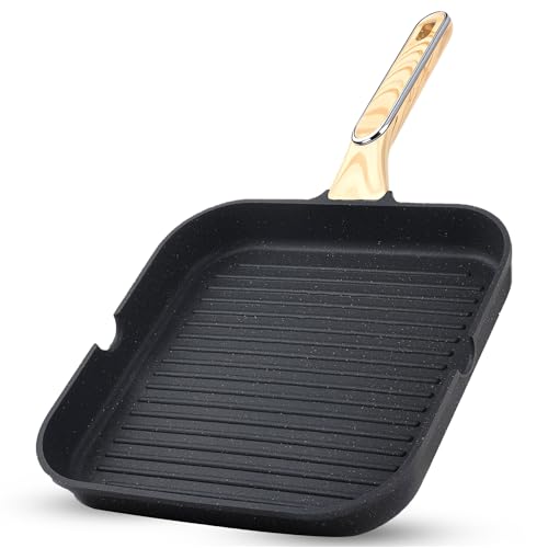 CPENSUS Square Grill Non Stick pan for Cooking Granite Finish Frying pan tawa for Kitchen 29cm 2.5 mm Induction Base Omlette Egg Fish Gas & Induction Compatible - Image 1