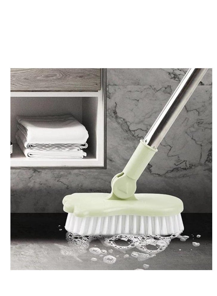Bathroom Floor Cleaning Brush with 48in Long Handle – Heavy-Duty Scrub Brush with Ceramic Bristles for Bathroom Tiles, Walls, Grout & Hard Floors  - Image 1