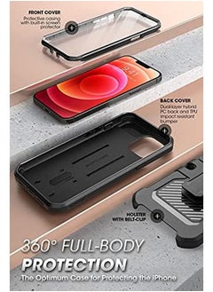 SupCase Unicorn Beetle Pro Series Built In Screen Protector Full Body Rugged Holster Case For Iphone 13 Pro Max 2021 Release 6.7In Black  - Image 5