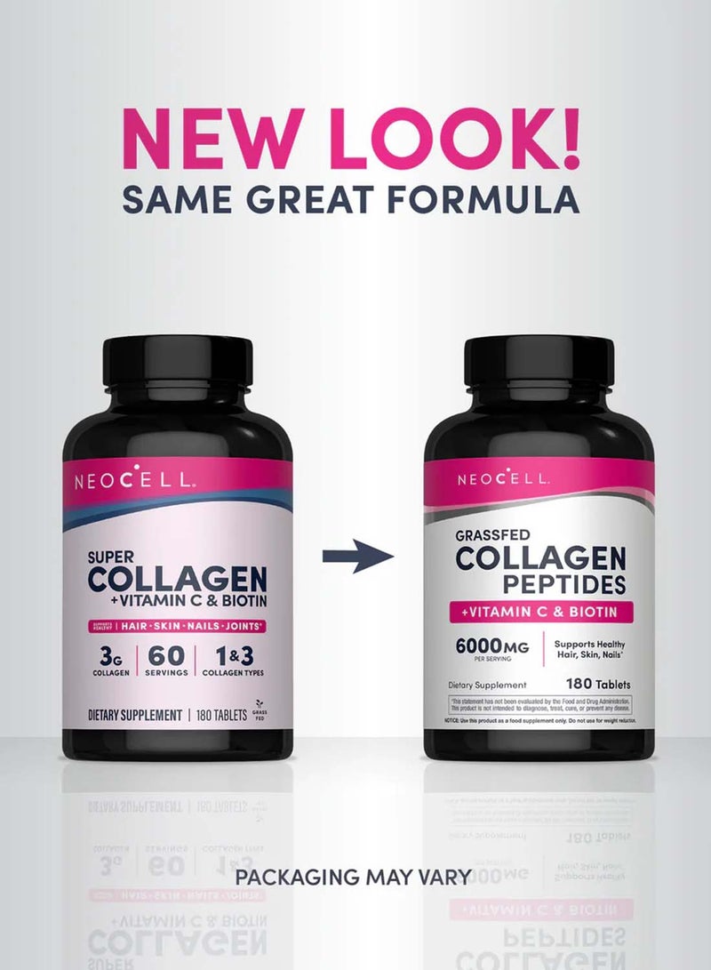 نيوسيل سوبر كولاجين + فيتامين سي + بيوتين 180 قرص - Image 2