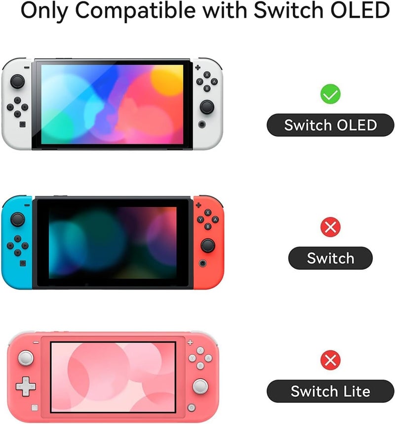 GeekShare حافظة GeekShare الواقية لـ Switch OLED - غطاء صلب نحيف متوافق مع Switch OLED ووحد�� التحكم في الألعاب - زنبق الوادي - Image 2