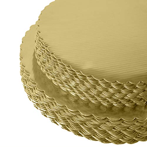 Onemore 30-Pack Cake Board Rounds, Circle Cardboard Base Boards, 8, 10 and 12-Inch. Perfect for Cake Decorating, 10 of Each Size (Gold, 30) - Image 4