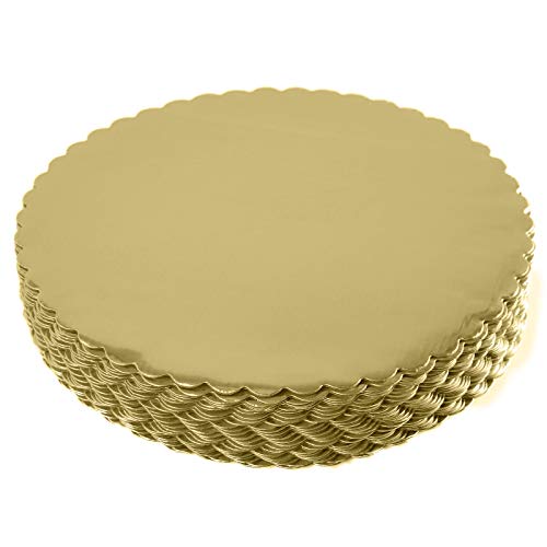 Onemore 30-Pack Cake Board Rounds, Circle Cardboard Base Boards, 8, 10 and 12-Inch. Perfect for Cake Decorating, 10 of Each Size (Gold, 30) - Image 5