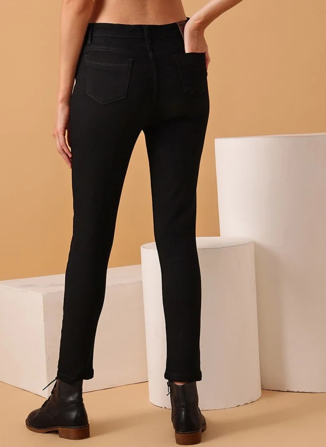STREET 9 Black Skinny Fit Stretchable Jeans for Women