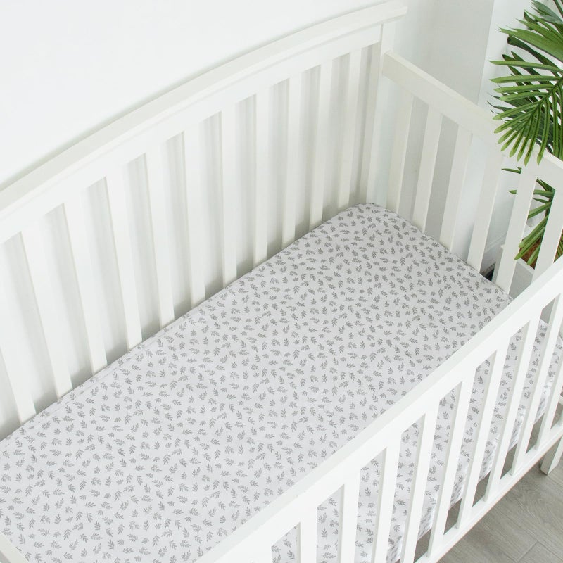 Biloban Crib Sheets Fitted for Boys and Girls, 2 Pack Crib Sheet Fits for Standard Crib Mattress, Neutral Toddler Bed Sheets, Lovely Print, 52â€X 28â€ - Image 5