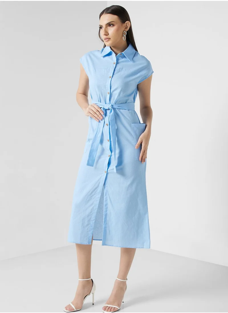 ELLA Button Down Shirt Dress