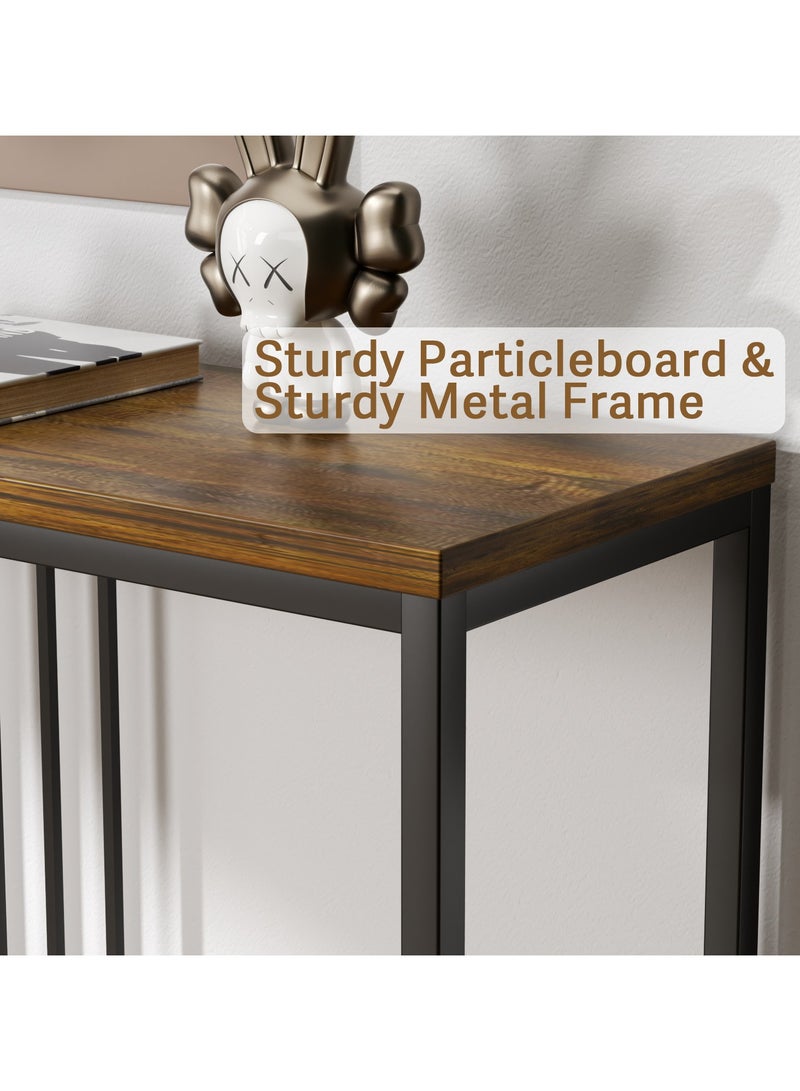 Chulovs Modern Console Table, Narrow & Long Sofa Table with a Stable Steel Frame, Multifunctional Entryway Table for Living Room, Bedroom, Hallway, Foyer, Office & Corner - Image 2