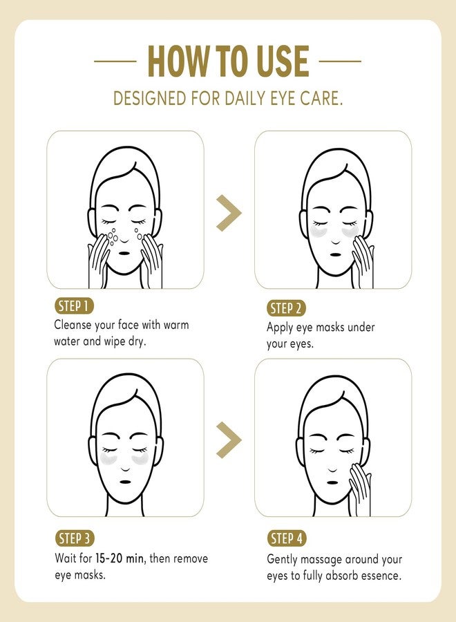 Yeokoe Under Eye Patches for Dark Circles,Puffy Eyes,20 Pairs Face Masks SkinCare With Collagen and Retinol for Anti wrinkles Smooth Fine Lines - Image 5