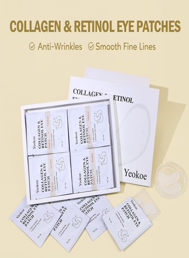 Yeokoe Under Eye Patches for Dark Circles,Puffy Eyes,20 Pairs Face Masks SkinCare With Collagen and Retinol for Anti wrinkles Smooth Fine Lines - Image 2