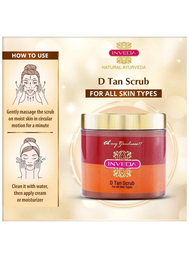 Inveda De Tan Scrub for Tan Free and Even Skin with Basil, Clove Oil, Sesame Seed Oil, and Lemon Peel Extracts for Clear & Smooth Skin, 100ml - Image 3