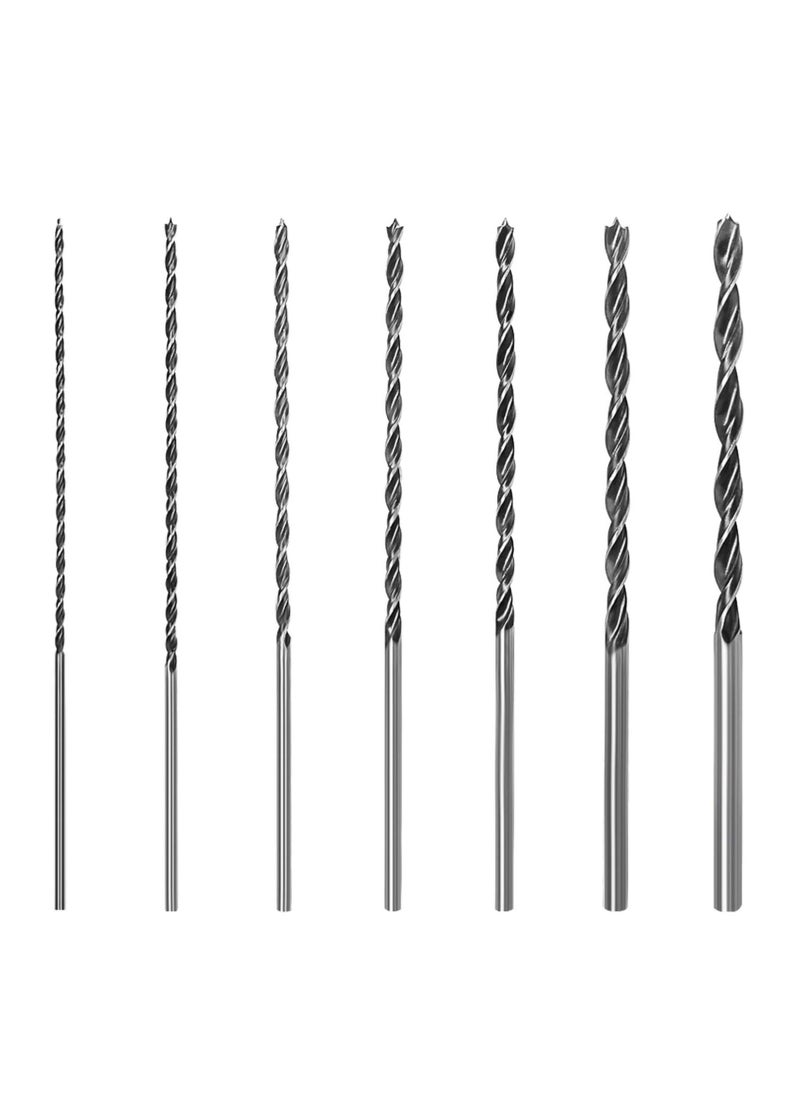 KASTWAVE 7 Pieces Extra Long Brad Point Drill Bits, for Drywall, Hardwood, Plywood, Composite Materials and Plastic  - Image 1