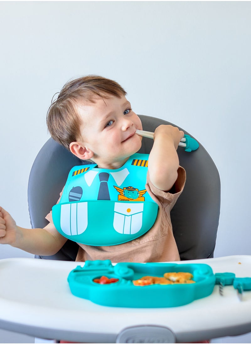 Marcus & Marcus - Creativplate With Suction Little Pilot Ollie - Image 1