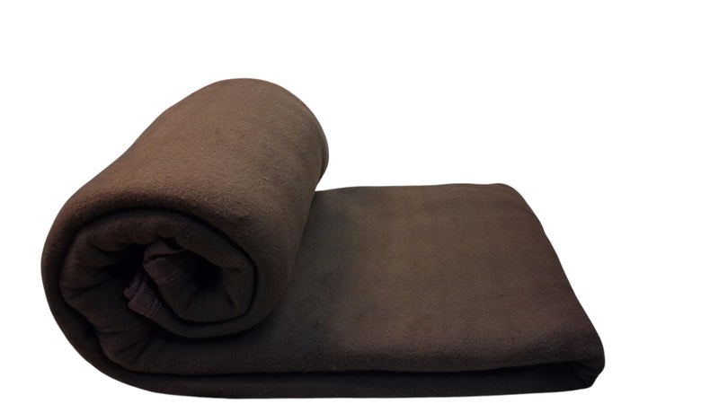 CHANDRAVATI Modern Plain Polar Fleece All Season Blanket Single Bed with || Satan Border || 500 TC || Heavy Quality || (Brown, 60x90) - Image 3