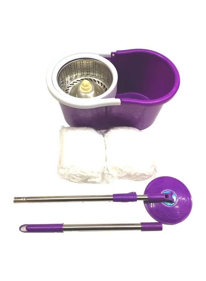 Cleaning Mop With Bucket Purple/White/Silver 60 centimeter